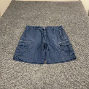 Osklen Cargo Shorts Mens 32 Blue‎ Cotton Utility Rio de Janeiro Brazil Casual